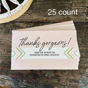 3/$20📦 25 Thank You cards  - pink Thanks Gorgeous